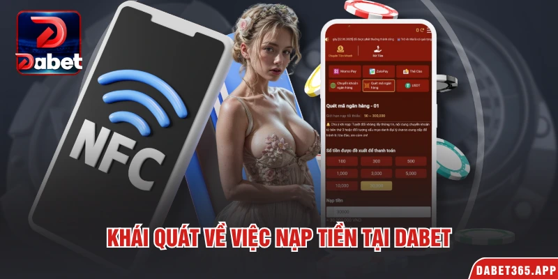 Khái quát về việc nạp tiền tại Dabet